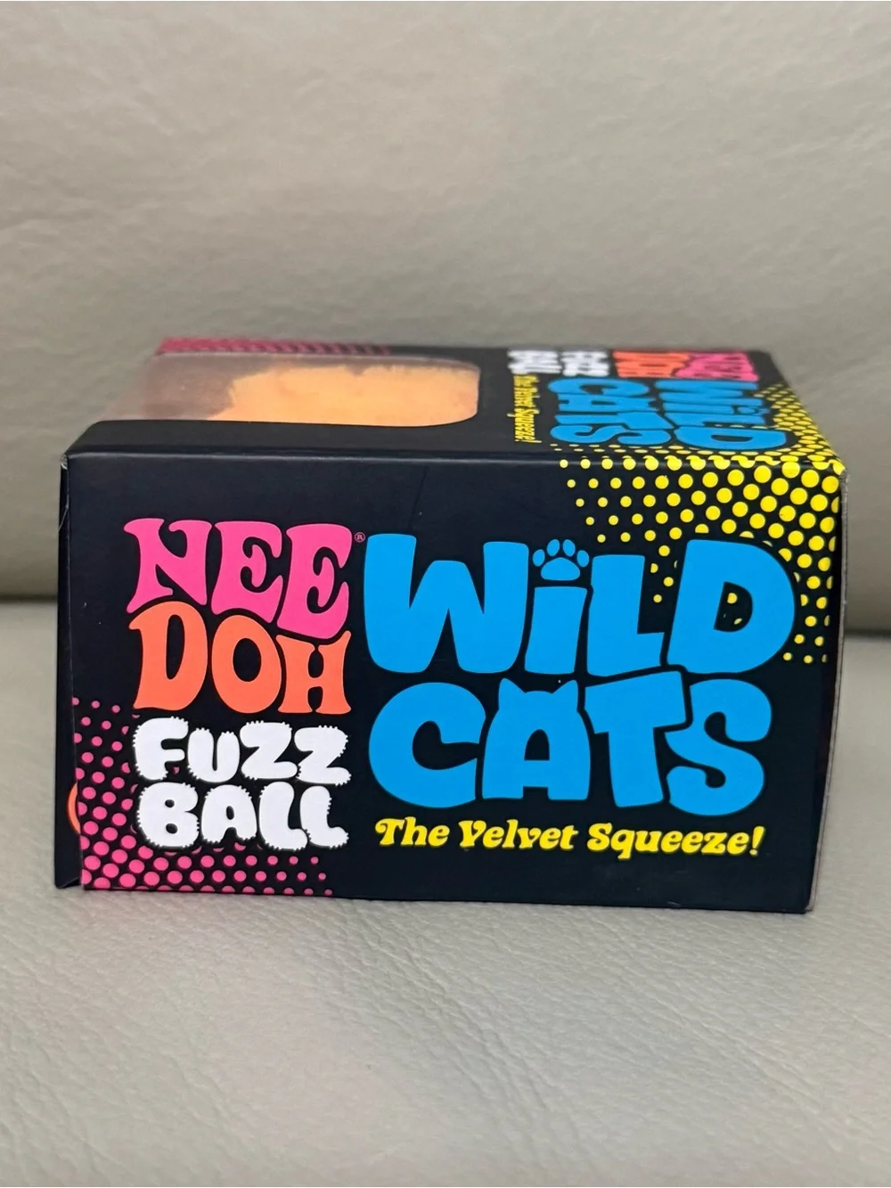 Orange Needoh Wildcat FuzzBall Tiger Fangs The Velvet Squeeze Schylling Squishy